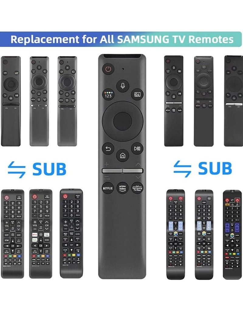Universal Voice Remote Control for Samsung TV Remote All Samsung LED QLED UHD SUHD HDR LCD HDTV 4K 3D Curved Smart TVs, with Shortcut Buttons for Netflix, Prime Video, Samsung Plus - Image 3