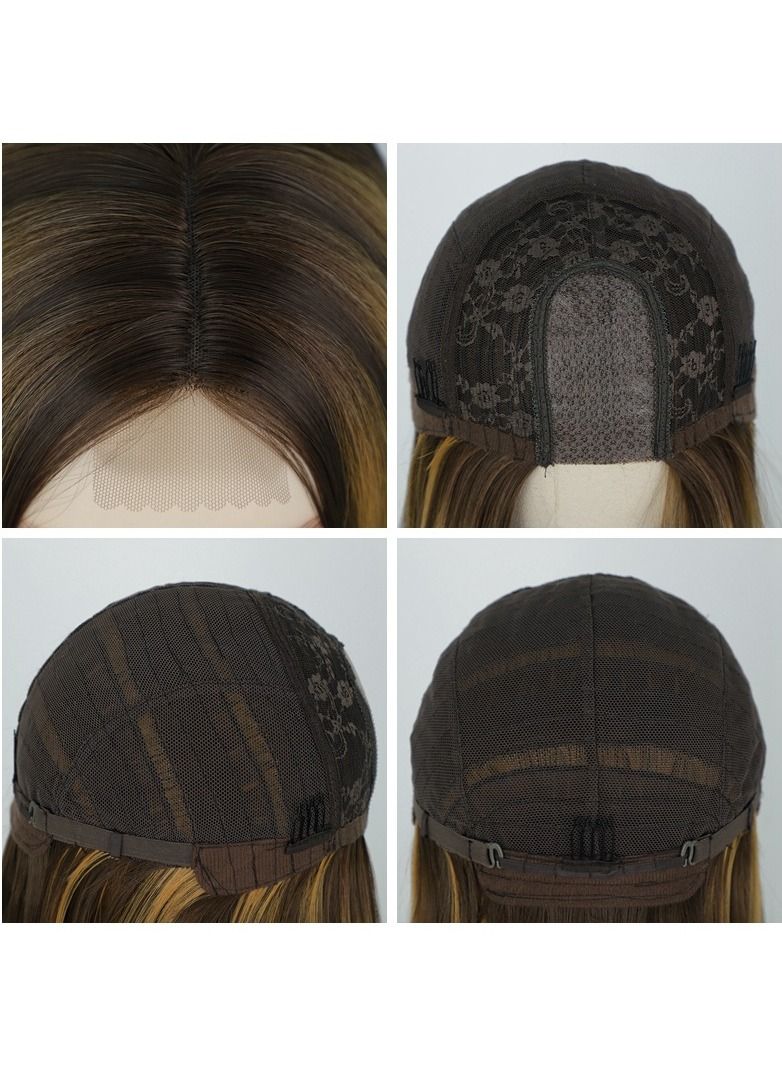 Estelle Wig European And American Womens Wig Front Lace Small Lace Bobo Head Wig Straight Hair Chemical Fiber Headgear Wigs - Image 2