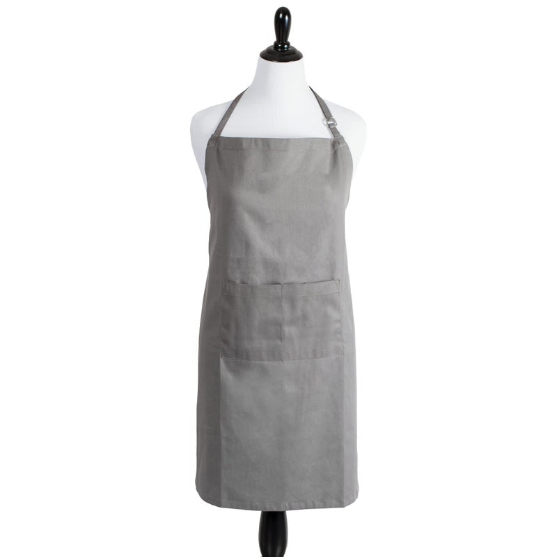 DII Everyday Basic Kitchen Collection Plus Size Apron Gray