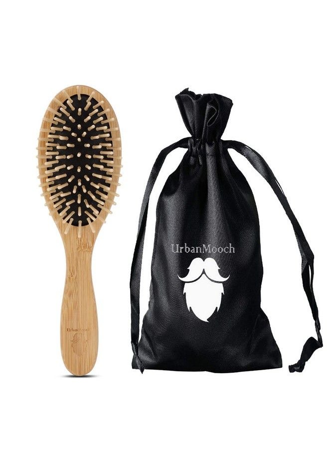UrbanMooch - Bamboo Bristle Paddle Hair Brush For Detangling Scalp Massage & For Hair Growth - Image 1