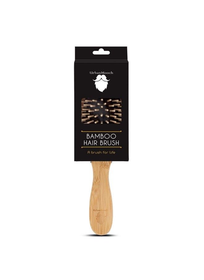 UrbanMooch - Bamboo Bristle Paddle Hair Brush For Detangling Scalp Massage & For Hair Growth - Image 1
