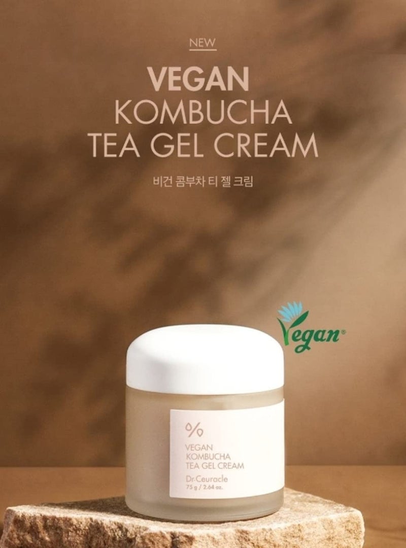 Dr. Ceuracle Dr.Ceuracle Vegan Kombucha Tea Gel Cream 2.65 fl.oz.| Vegan all in one Gel Cream for All Skin Types with Kombucha Tea Extract - Image 2