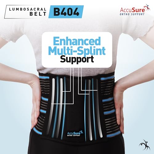 AccuSure Fabric LS Belt Special Fit For Size XL & XXL | Lumbo Sacral Back Support Belt For Lower Back Pain Relief, Spine Support & Posture Correction | Adjustable Back Brace For Men, Women - Image 5