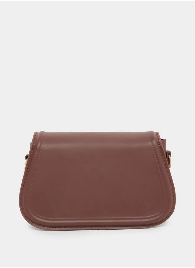 ستايلي Styli Buckle Detail Shoulder Bag with Chain Strap