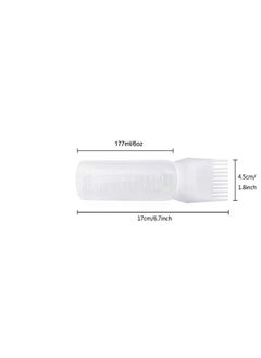 Purederm Applicator Bottle for Hair Dye Bottle Applicator Brush with Graduated Scale Pink and White  - Image 3
