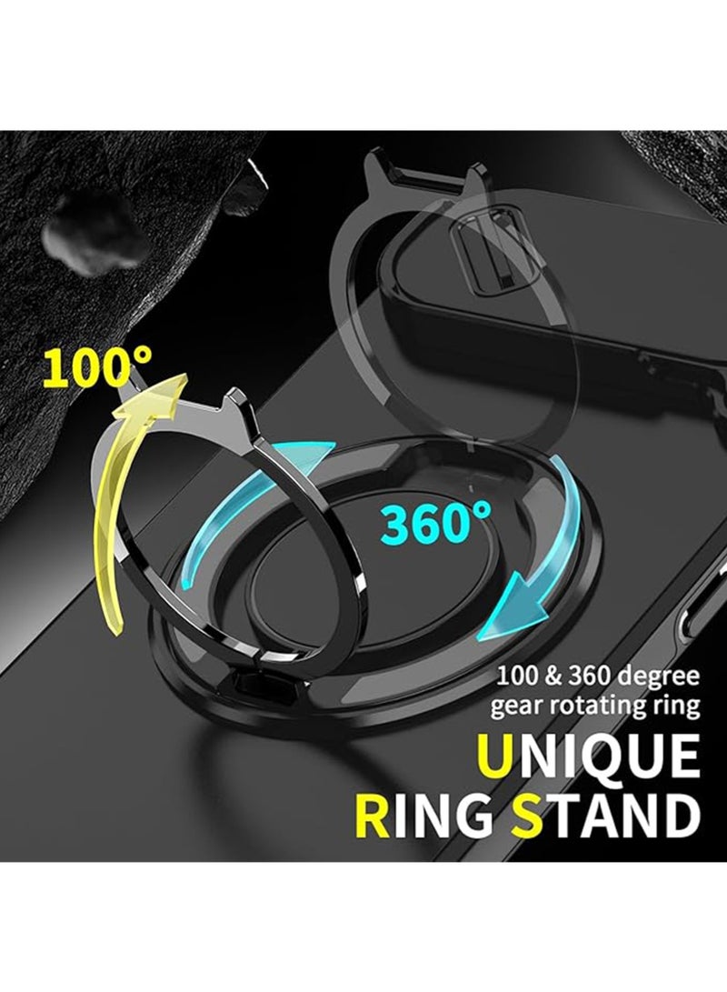 WRISTWISE Case Cover for iPhone 17 Air with Stand and 2 Screen Protectors, Heavy Duty Shockproof Phone Case for iPhone 17 Air with Camera Cover (Black) - Image 3