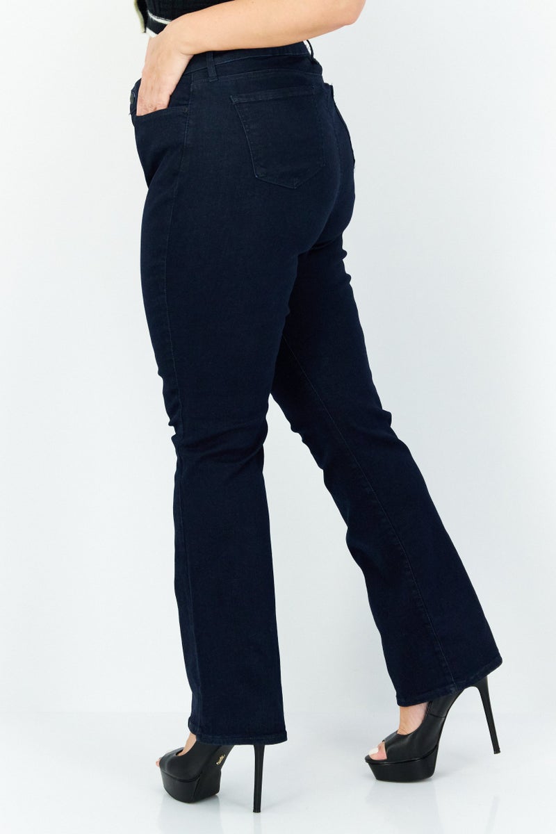 NYDJ Women Bootcut High Rise Stretchable Jeans, Navy Denim - Image 4