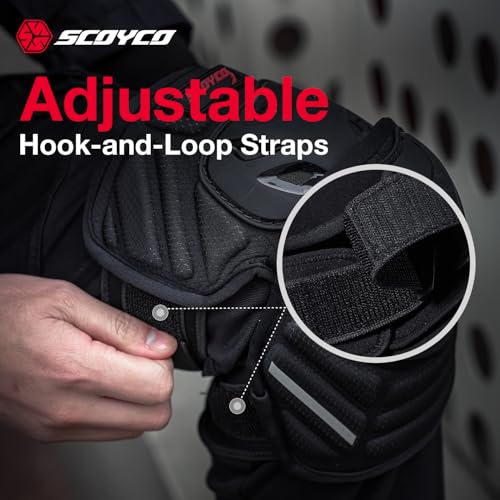 Scoyco Motocycle Knee Guards for Man - CE Level 1 Knee and Elbow Pads Adjustable Motocross Armor with TPU Protective & Dynamic Flex Racing Gear - Image 3