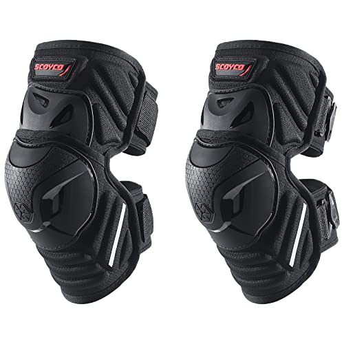 Scoyco Motocycle Knee Guards for Man - CE Level 1 Knee and Elbow Pads Adjustable Motocross Armor with TPU Protective & Dynamic Flex Racing Gear - Image 1