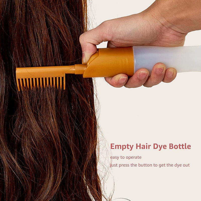 Cozron Cozron 110ml Empty Hair Dye Bottle Hair Dye Applicator Bottle with Comb Hair Dyeing Coloring Conditioning ToolHair Dye Refillable Bottle Hair Color Bottle Pack Of 1 - Image 3