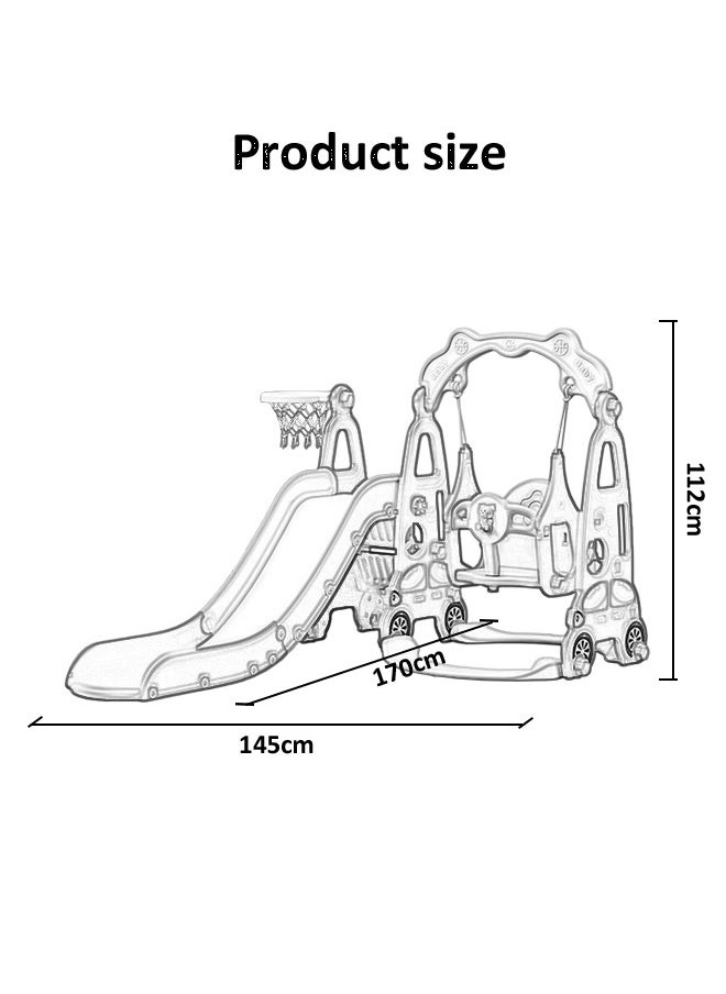 JSAITOYS - Multi-Functional 3 Year Old Playground Baby Kid Swing Slide Set Children Indoor - Image 1