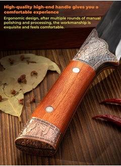 Browning Sharp High Carbon Stainless Steel Boning Knife Meat Cutter Bone Razor Kitchen Knife With Leather Case  - Image 4