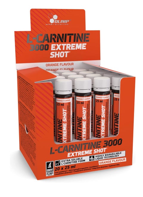 L-Carnitine 3000 Extreme Shot - Orange - (20 Ampoules)