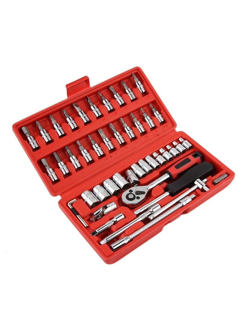 BLOOMING TIME Comprehensive 46-Piece Automotive Professional Tool Set  - Image 1