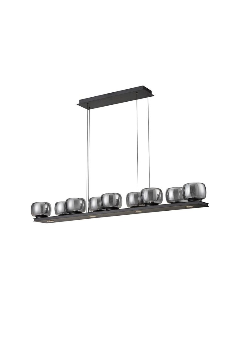 DANUBE HOME Modena 1340/9L Clear & Black Acrylic Dining Room Chandelier - Elegant Modern Lighting Fixture for Home Decor - 2 Year Warranty  - Image 3