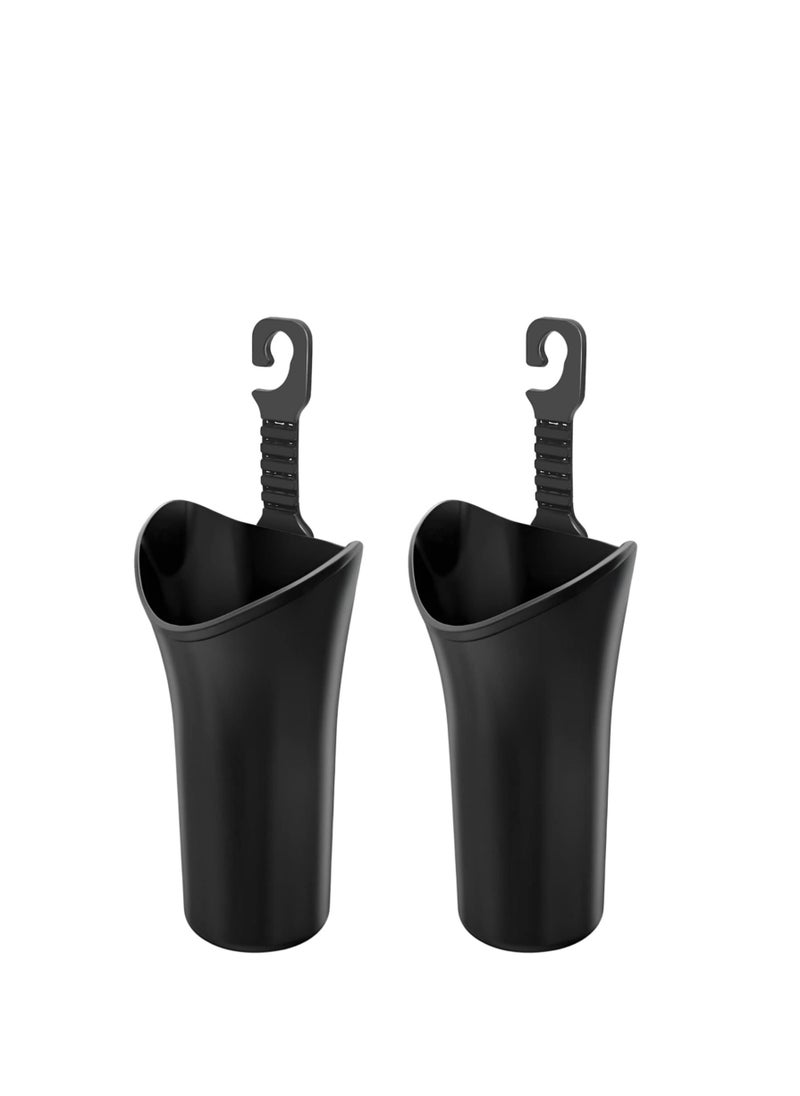 KASTWAVE Car Trash Can, 2 Pack Hanging Car Waste Basket,Waterproof Car Trash Can with Car Seat Headrest Hooks, Car Garbage bin, Cylinder Storage Holders Container, Multipurpose Car Umbrella Holder for Car  - Image 1