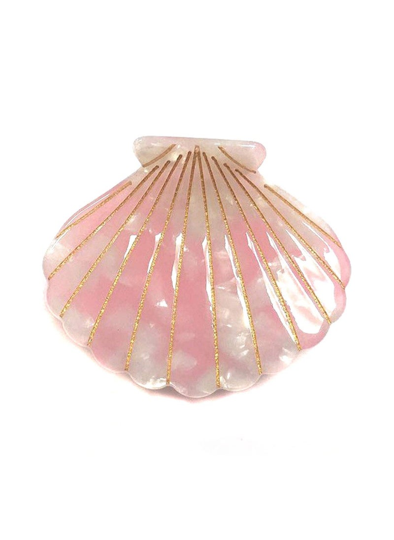 Suoirblss Shell Jaw Clip Hair Claw Clip Clamps Resin Hair Clips Marble Pattern Hairpins Hair Accessories for women Styling Hairdressing Pink 