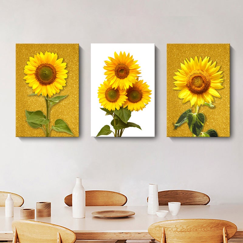 Sunflower Decorative Painting Living Room Korean Flower Sunflower Hanging Painting Apartment B&B Bedroom Restaurant Frameless Painting - Image 4
