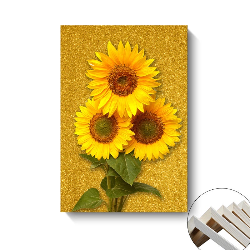 Sunflower Decorative Painting Living Room Korean Flower Sunflower Hanging Painting Apartment B&B Bedroom Restaurant Frameless Painting - Image 1