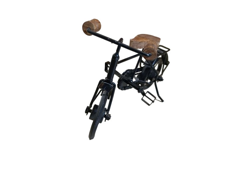 Handcrafted Wrought Iron Miniature Cycle Decorative Iron Toy for Kids and Home Office Decor Ideal Gift  - Image 1