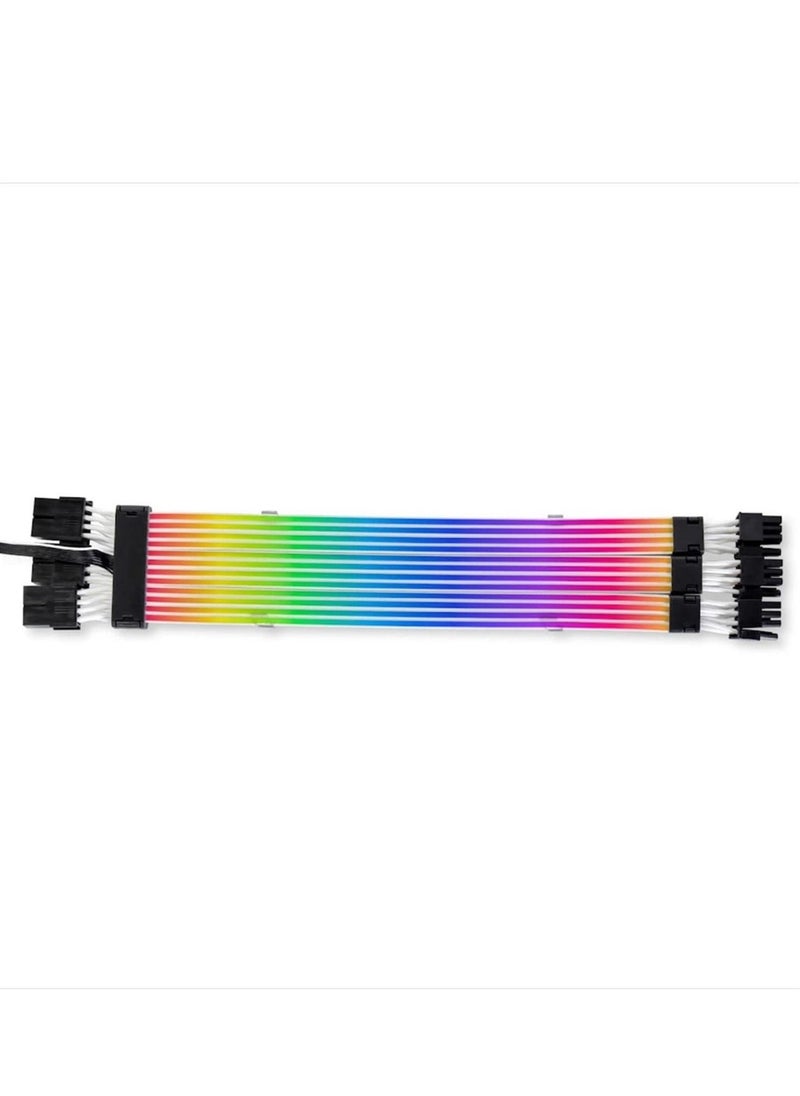 Generic - Strimer Plus V2 Triple 8 Pin (PW12-PV2) -Addressable RGB VGA Power Cable (No Controller Included) - for Triple 8 PIN GPU Connector, PW12-PV2 - Image 1