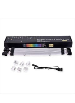 Strimer Plus V2 Triple 8 Pin (PW12-PV2) -Addressable RGB VGA Power Cable (No Controller Included) - for Triple 8 PIN GPU Connector, PW12-PV2