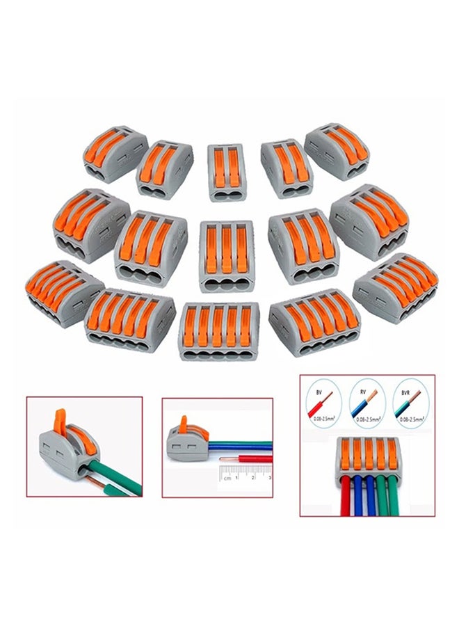 Loquat 20-Piece Wiring Connectors Grey/Orange - Image 2