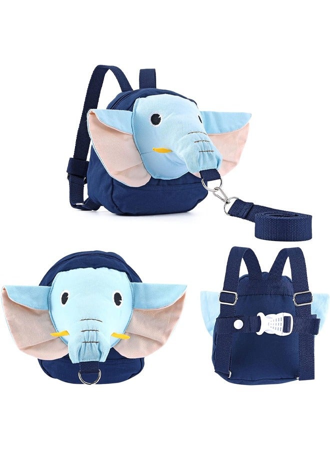 Occuwzz Baby Backpack with Walking Leash Plush Animal Cartoon Mini Elephant Prevent Children from Losing Suitable for Kids Boys Girls  - Image 1