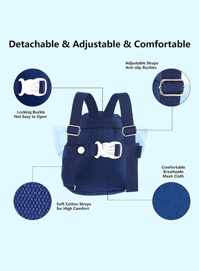 Occuwzz Baby Backpack with Walking Leash Plush Animal Cartoon Mini Elephant Prevent Children from Losing Suitable for Kids Boys Girls  - Image 2