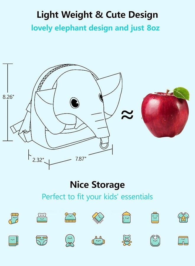 Occuwzz Baby Backpack with Walking Leash Plush Animal Cartoon Mini Elephant Prevent Children from Losing Suitable for Kids Boys Girls  - Image 5