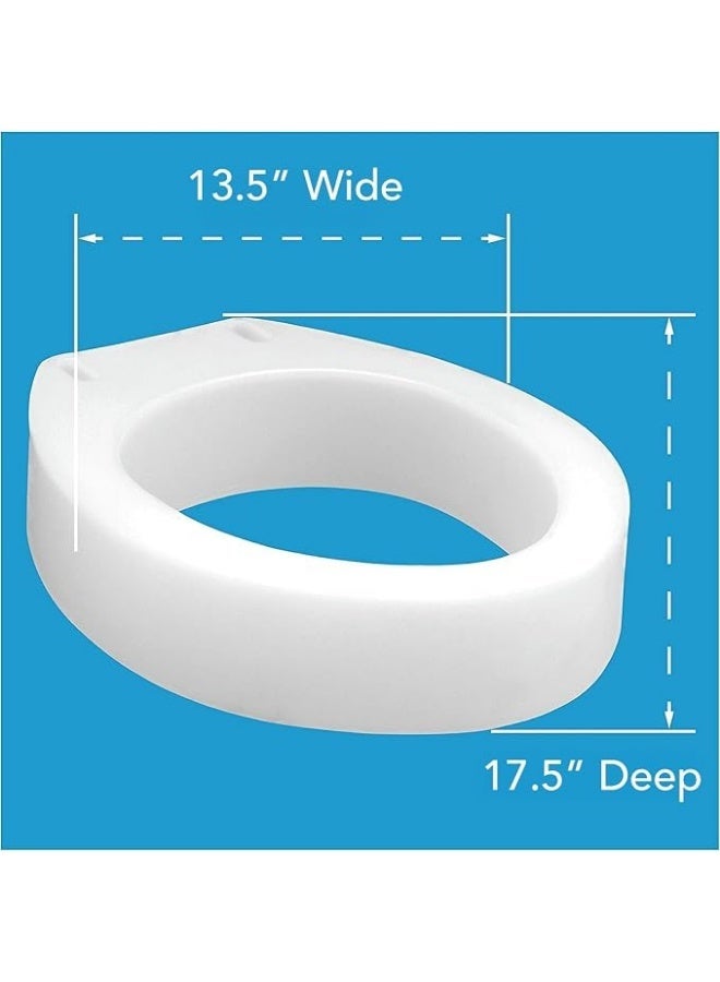 3.5-inch round toilet lift seat, durable plastic design, supports up to 300 lbs, easy to install, aids comfort and daily use - Image 5