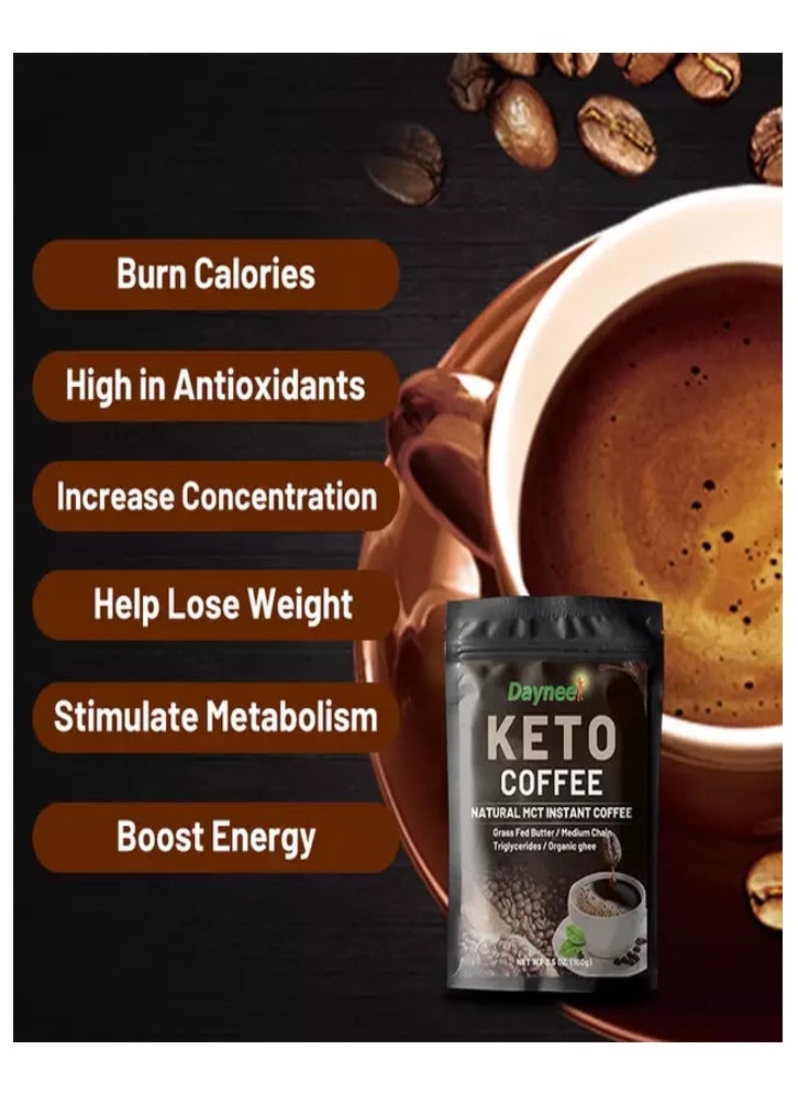 Keto Coffee, Fat Burning Coffee With MCT Oil, Safe And Organic Ingredients Weight Loss Coffee, Customized Slimming Coffee For Mental Alert Energy Boost And Brain Power