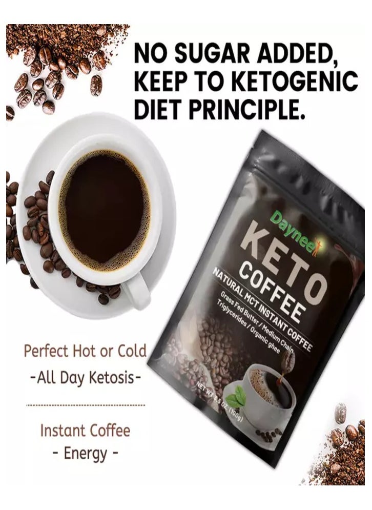 Keto Coffee, Fat Burning Coffee With MCT Oil, Safe And Organic Ingredients Weight Loss Coffee, Customized Slimming Coffee For Mental Alert Energy Boost And Brain Power