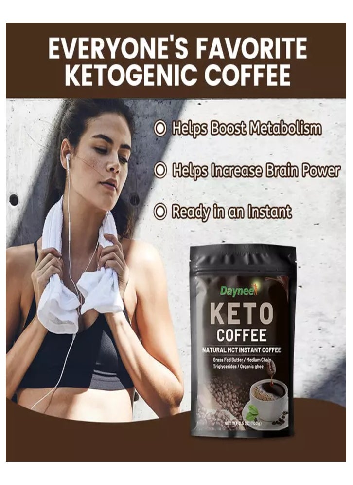 Keto Coffee, Fat Burning Coffee With MCT Oil, Safe And Organic Ingredients Weight Loss Coffee, Customized Slimming Coffee For Mental Alert Energy Boost And Brain Power