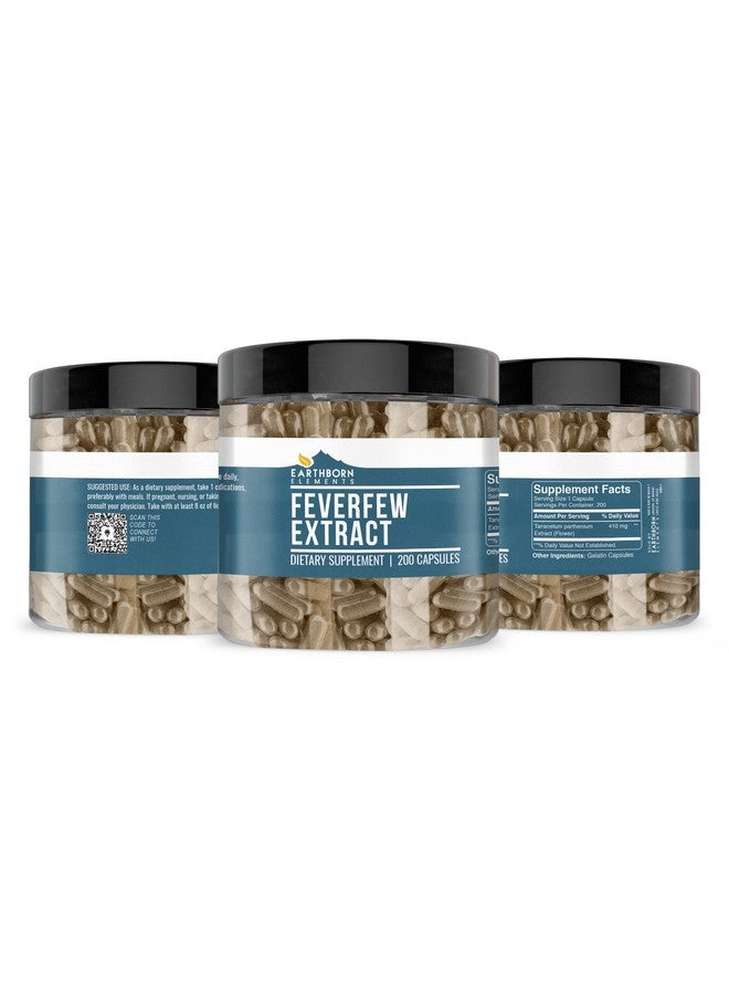 Earthborn Elements Feverfew Extract 200 Capsules, Pure & Undiluted, No Additives - Image 4