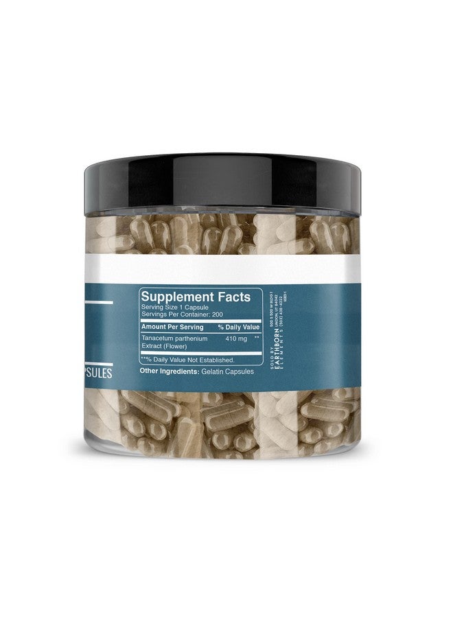 Earthborn Elements Feverfew Extract 200 Capsules, Pure & Undiluted, No Additives - Image 3