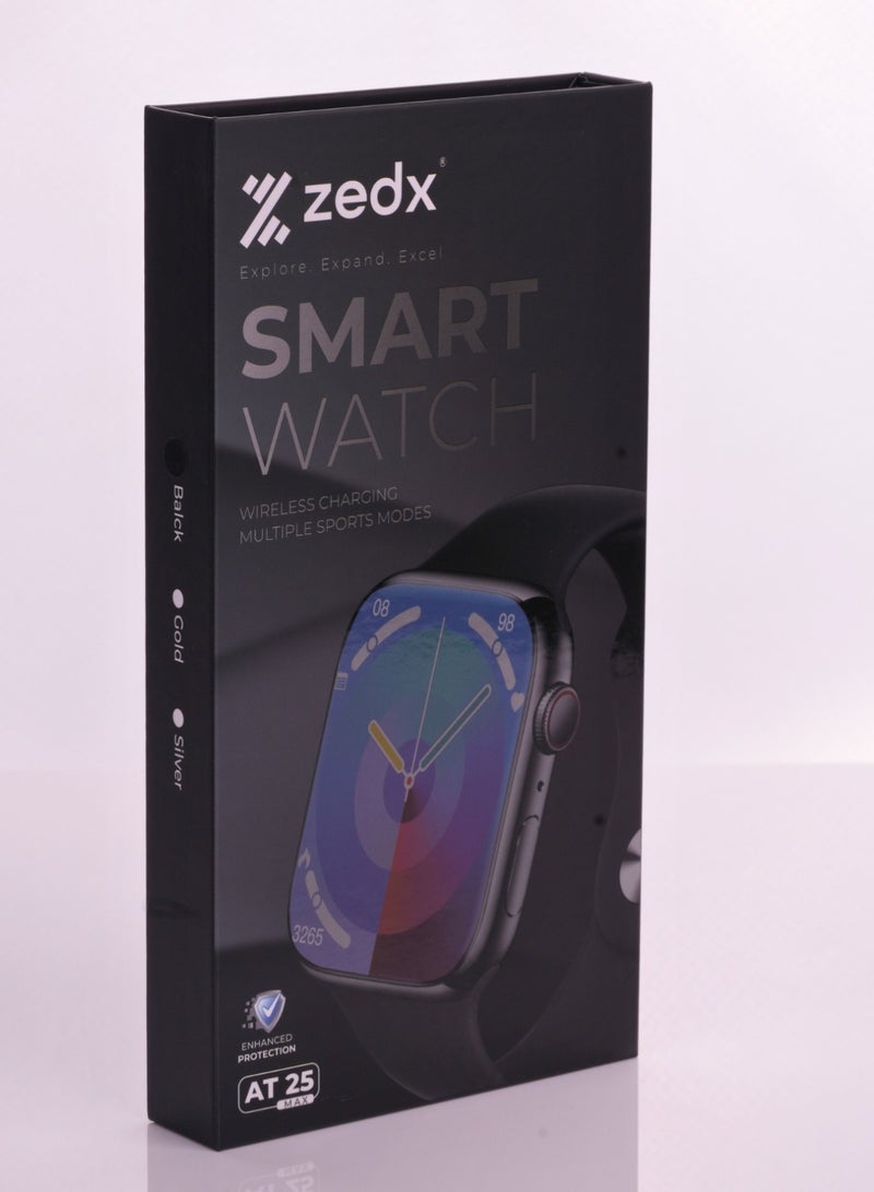 zedx AT25MAX SMART WATCH WIRELESS CHARGING MULTIPLE SPORTS MODE - Image 1