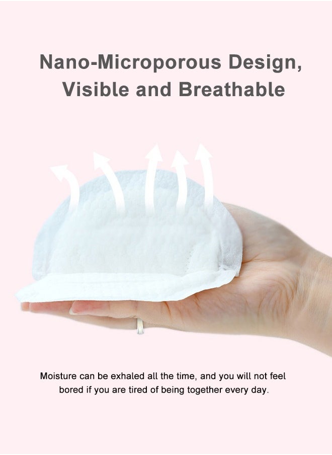 TIANER - 100PCS Chest Pads Disposable Soft Nursing Pads Breast Pads, Quick Absorbency, 5 In in Diameter Full Coverage,3D Contoured Design,Individually Wrapped Absorbent Breast Pads for Breastfeeding, Ultra-Absorbent and Portable Breast Pads,Disposable Milk Pad Breast Pads Thin Breathable,Extra Comfort Individually Wrapped,Leak-Proof Portable Nipple Pads for Postpartum Breastfeeding (White) - Image 1