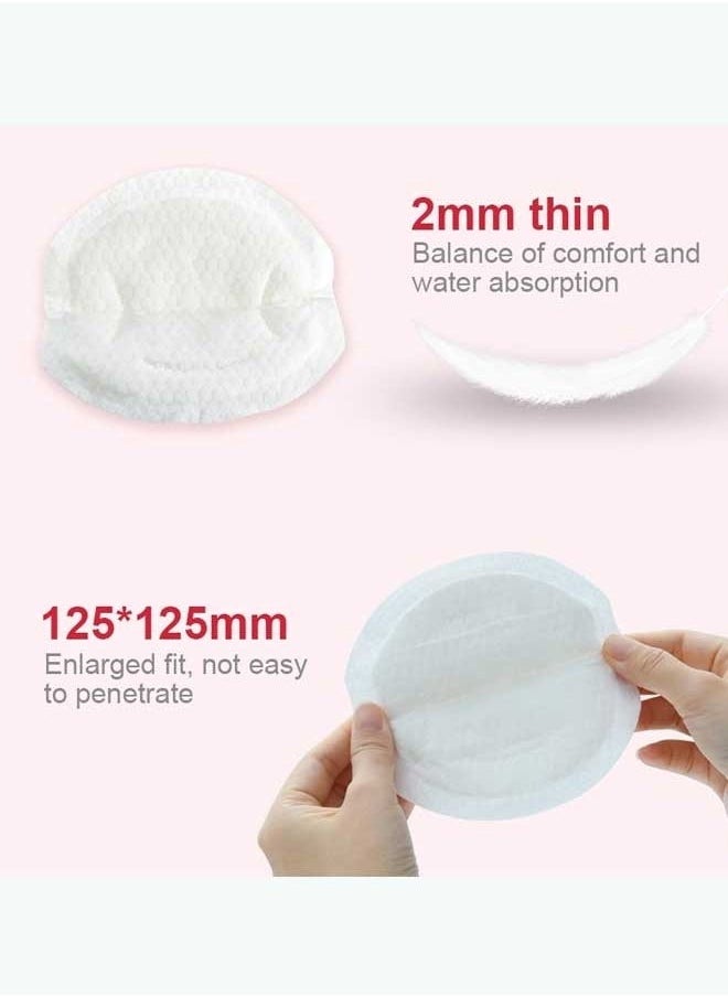 TIANER - 100PCS Chest Pads Disposable Soft Nursing Pads Breast Pads, Quick Absorbency, 5 In in Diameter Full Coverage,3D Contoured Design,Individually Wrapped Absorbent Breast Pads for Breastfeeding, Ultra-Absorbent and Portable Breast Pads,Disposable Milk Pad Breast Pads Thin Breathable,Extra Comfort Individually Wrapped,Leak-Proof Portable Nipple Pads for Postpartum Breastfeeding (White) - Image 1
