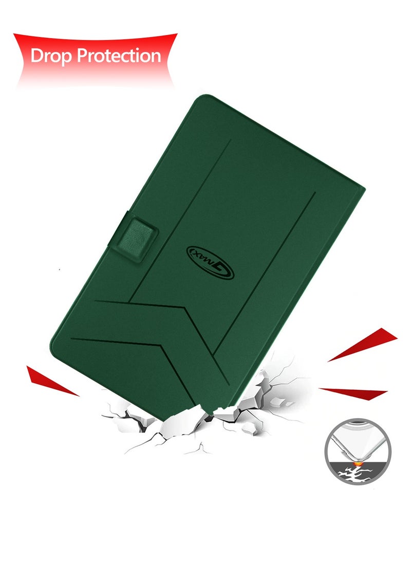 جيماكس حافظة هاتف Xiaomi Redmi Pad Pro مقاس 12.1 بوصة 5G 2024 من جلد البولي يوريثان بإغلاق مغناطيسي، أخضر داكن - Image 5