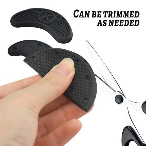 TOVOT 30PCS Heel Plates Black Heel Taps Rubber Tips Sole Heel Repair Pad Replacement with Nails(3 Size) - Image 5