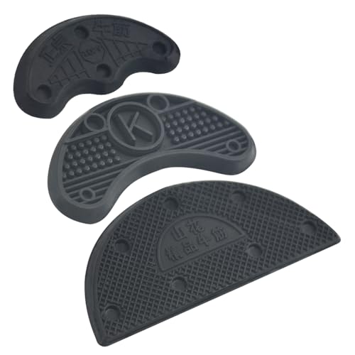 TOVOT 30PCS Heel Plates Black Heel Taps Rubber Tips Sole Heel Repair Pad Replacement with Nails(3 Size) - Image 3