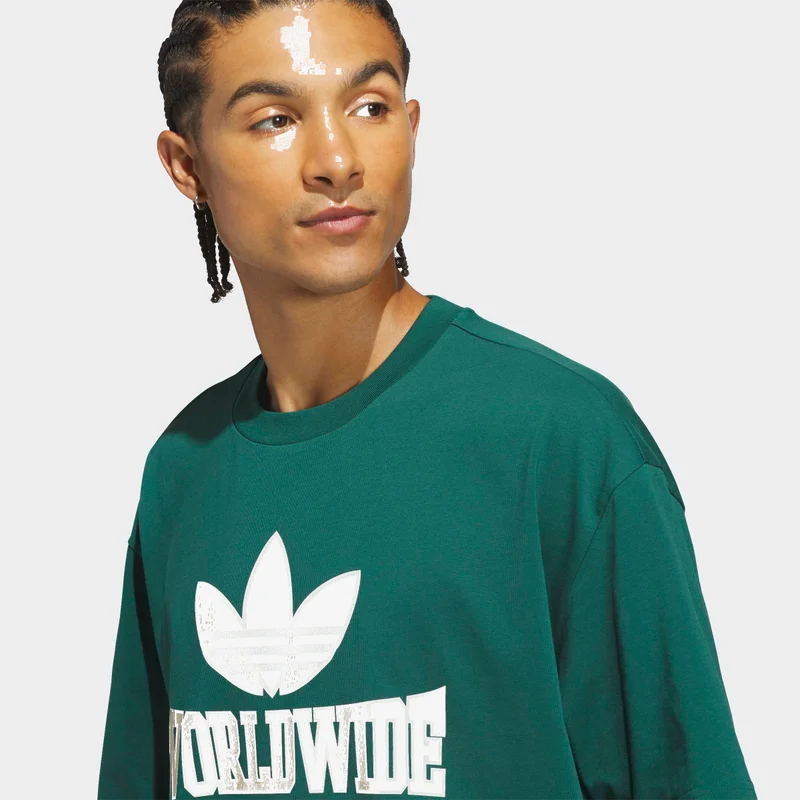 Adidas Originals  ORIGINALS WORLDWIDE HOOPS ONE WORLD T-Shirt  | Best Price UAE