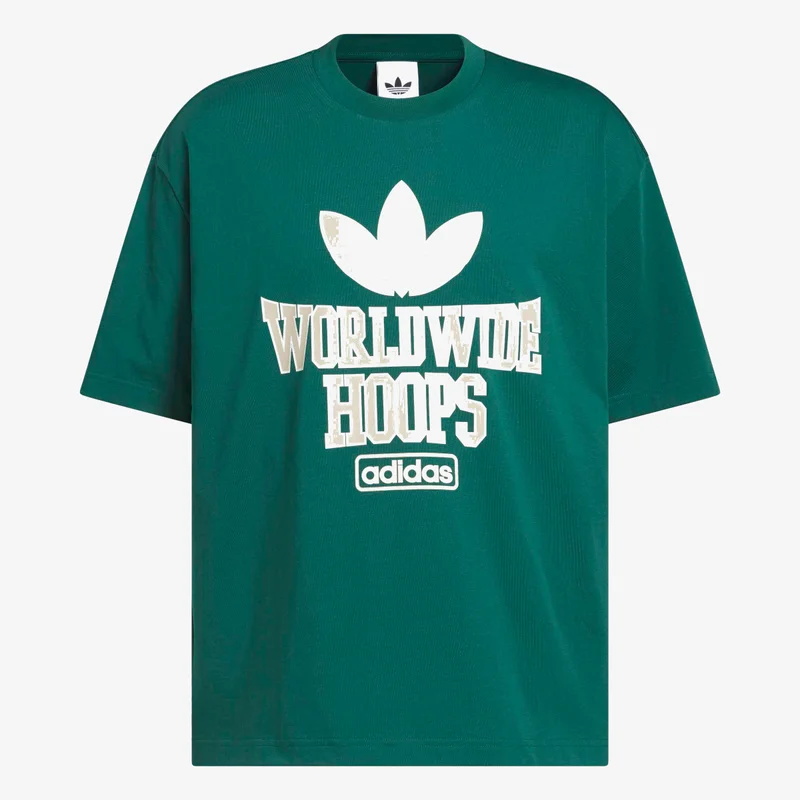 Adidas Originals  ORIGINALS WORLDWIDE HOOPS ONE WORLD T-Shirt  | Best Price UAE