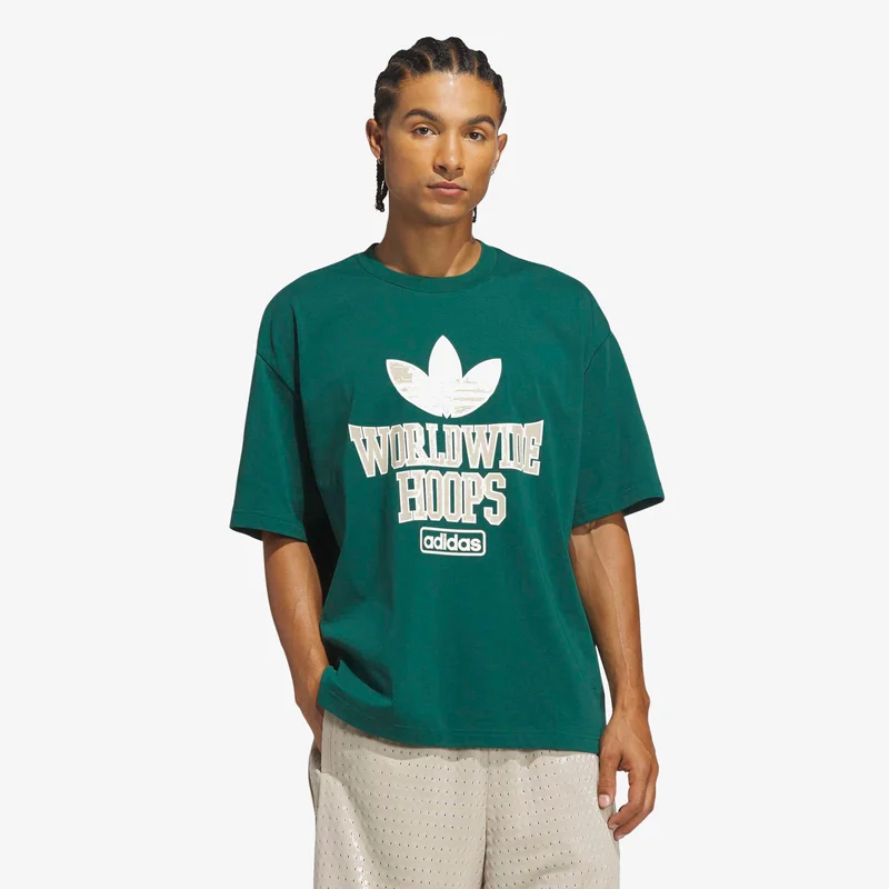 Adidas Originals  ORIGINALS WORLDWIDE HOOPS ONE WORLD T-Shirt  | Best Price UAE