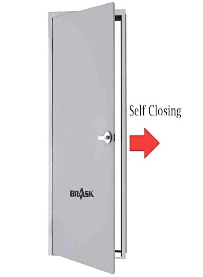 BRASK Brass Spring Hinges/Door Closer Hinge - Single Action 4 (Silver Satin Finish) Pack of 1 - Image 3