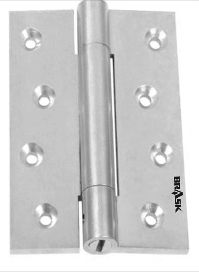 BRASK Brass Spring Hinges/Door Closer Hinge - Single Action 4 (Silver Satin Finish) Pack of 1 - Image 4