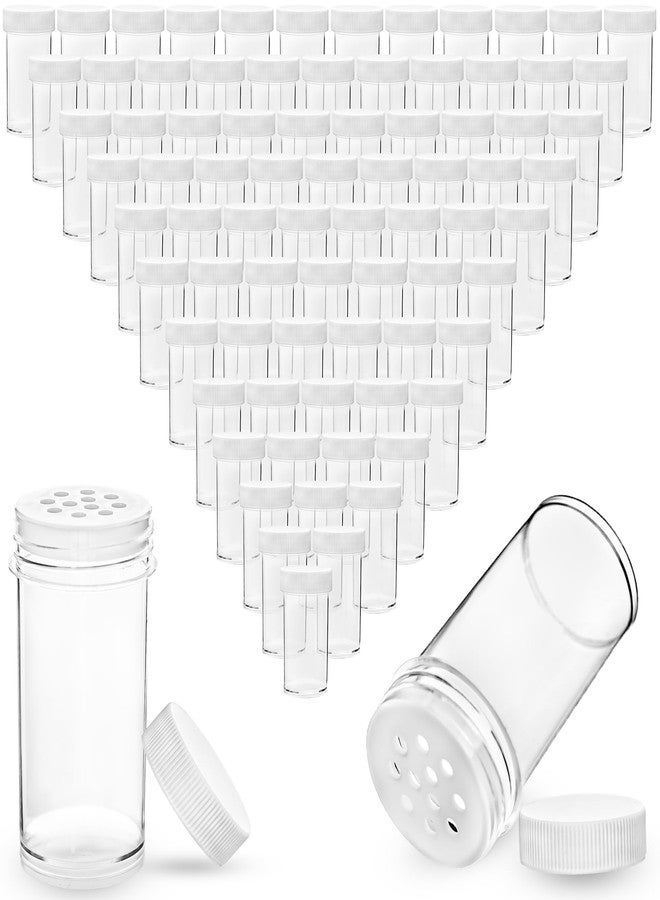 Conagel 80 Pack Mini Plastic Spice Jars with White Caps 1 oz Clear Spice Bottles with Sifters Small Seasoning Containers for Kitchen Home Travel - Image 1