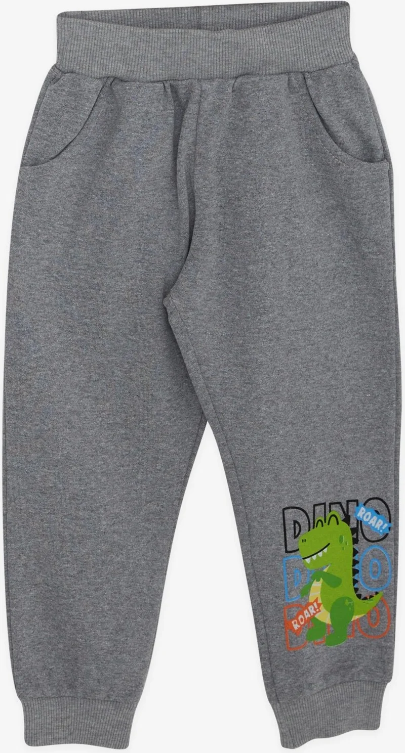 بريز Boy's Tracksuit Set, Colorful Slogan Printed, Age 1-4, Gray