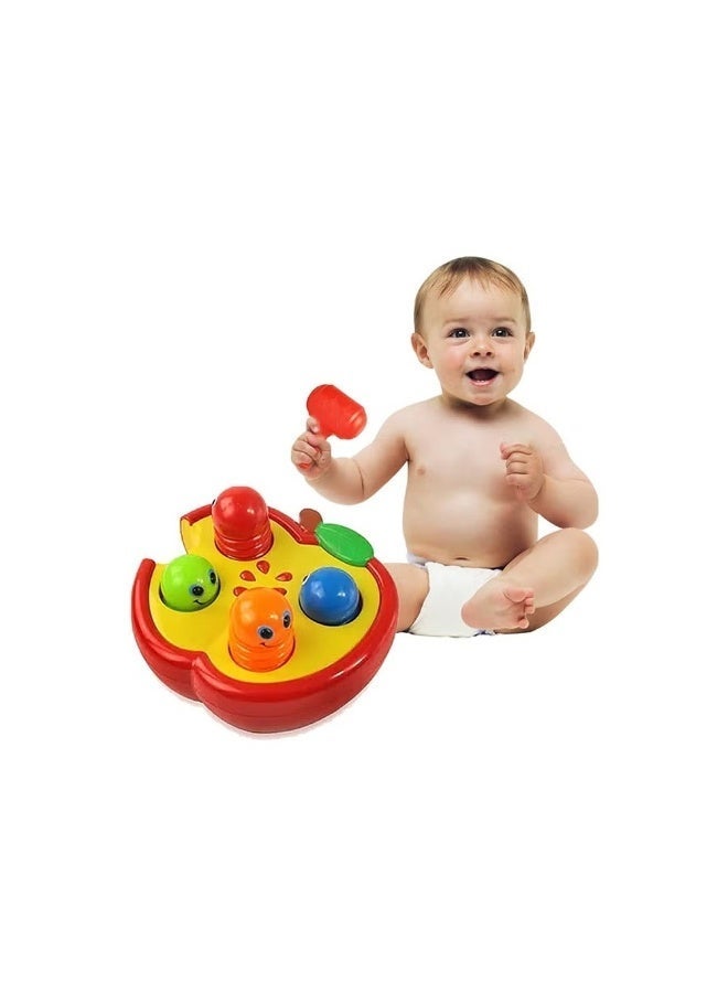 Kids Educational Hammering Toy, Apple-Shaped Knock Fruit Worm Game for Ages 3+ - Image 4